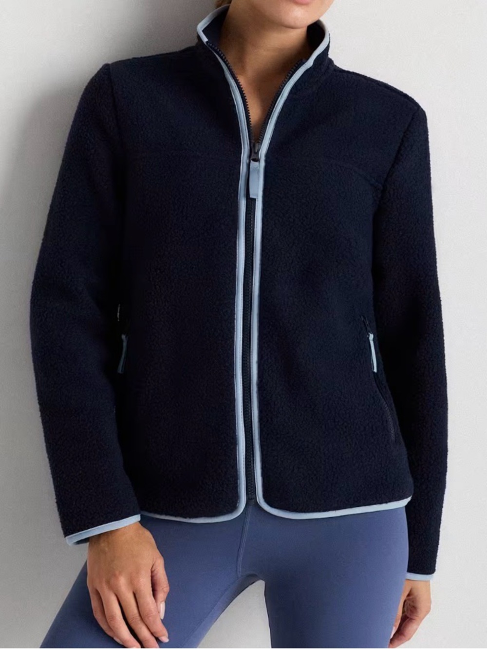 Quince Sherpa Full-Zip Jacket xs navy